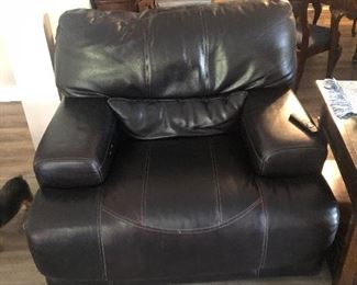 Leather chair with push button controls 