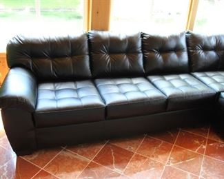 Art Van furniture leather sectional sofa