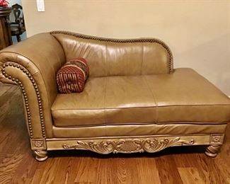 Ashley Leather Chaise