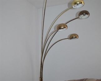 $100 1960's Mid Century Modern Floor Lamp Brass with Marble Base