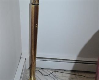 $100 1960's Mid Century Modern Floor Lamp Brass with Marble Base