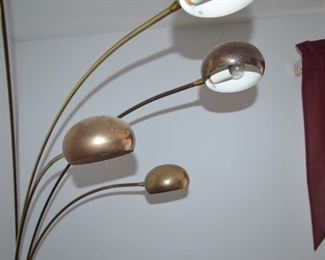 $100 1960's Mid Century Modern Floor Lamp Brass with Marble Base
