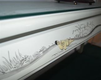 $180 Asian Entrance / Sofa Table with Glass top
53 1/2"W x 15 1/2"D x 28"H
