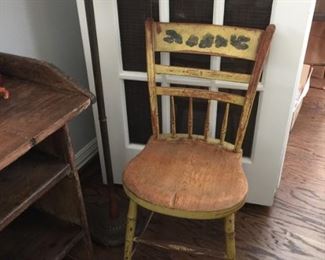 19th C. milk paint chair