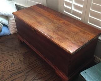 19th C. dove tailed blanket chest