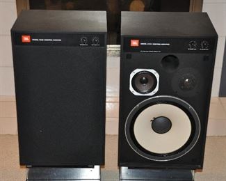 AMAZING VINTAGE JBL BLACK STUDIO SPEAKERS MODEL 4312C. OUR PRICE $995.00