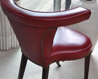 AMAZING DETAIL ON THE BACK OF THE MID CENTURY CHAIRS!