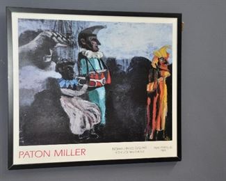 PATON MILER FRAMED EXHIBITION POSTER "NOHRA HAIME GALLEY 1989,  29”H x 25.5”H, OUR PRICE $85.00
