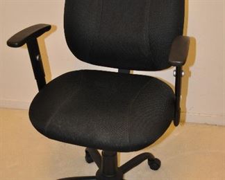 BLACK FABRIC DESK CHAIR, OUR PRICE $60.00