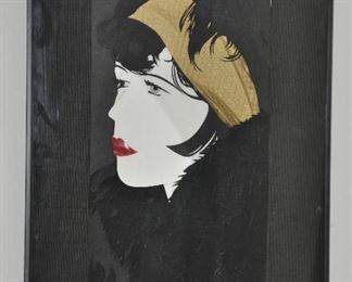 FRAMED SILENT MOVIE STAR SIGNED PRINT, "CLARA BOW" 2002, 15.5" X 21.5" OUR PRICE $95.00