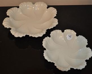 2 PIECE SET OF LENOX LEAF DISHES, 10.5" & 7.5" OUR PRICE $40.00