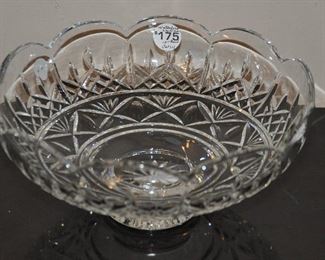 STUNNING WATERFORD LISMORE CRYSTAL FOOTED 10" FRUIT BOWL.OUR PRICE $175.00