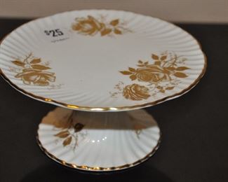 VINTAGE PETITE 6" FOOTED HAMMERSLEY GOLDEN GLORY CANDY DISH. OUR PRICE $25.00