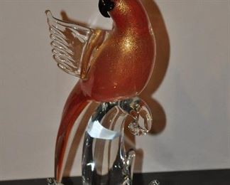 SPECTACULAR VINTAGE MURANO 15.5" GLASS BIRD SCULPTURE "FORMIA" OUR PRICE $150.00