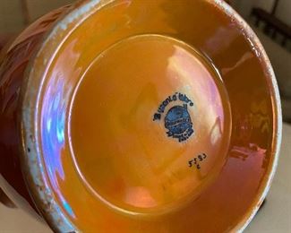 Glazed pitcher/bowl set.