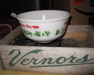 Vernors crate and Eggnog punch set