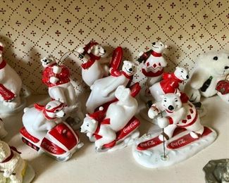 Enesco Polar Bear sports Coca Cola