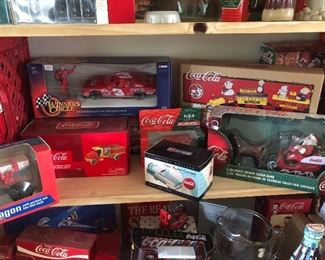 new in box Coca Cola cars, trucks, etc
