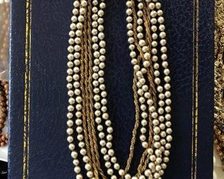 Miriam Haskell multi strand vintage necklace