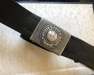 authentic WWII German soldier belt with Gott Mit Uns belt buckle