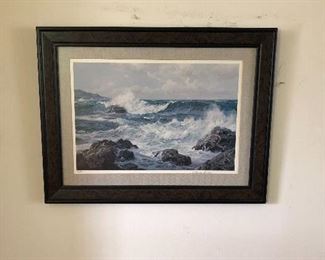 Charles Vickery signed Seascape print