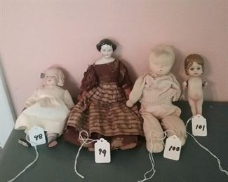 98 china doll molded hair 99 china head doll curly top circa 1870 101 kewpie