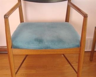 Dining Area:  This is one of the set of four Mid-Century Modern chairs.  A photo of the back side follows.  There are two arm chairs and two side chairs.  