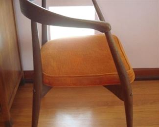 Dining Area:  Now you can see the side of the Mid-Century Modern (Danish) chair. 