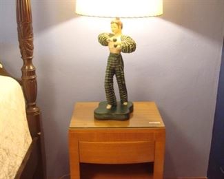 Bedroom:  Shown is the second of a pair of R-WAY side chests and the second Flamenco dancer lamp.