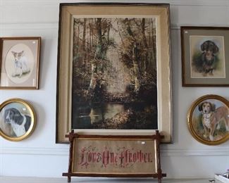Many original oil and watercolor paintings
