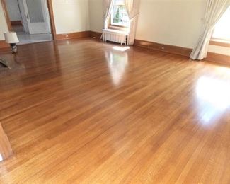 Quarter Sawn Oak Floor, Custom Draperies, Vintage Cast Iron Radiators