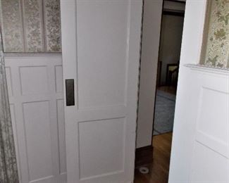 Two Panel Wood Door, Wainescoting, Wooden Paneling