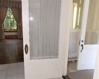 Extra Wide Interior  Glass and Wood Door , Window Sheer