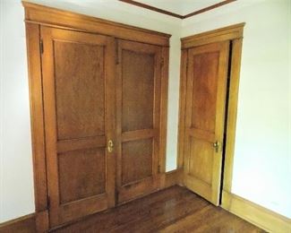 Large Base Board Molding, Antique Solid Wooden Double  Doors, Two Panel Doors