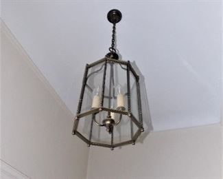 Traditional Three Light Dark Frame Ceiling Light
