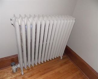 Vintage Cast Iron Radiator, Wood Floors