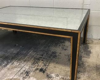 Modern History Coffee table with antiqued mirror top :: $550 :: Size: 48" L x 30" W x 18" H 