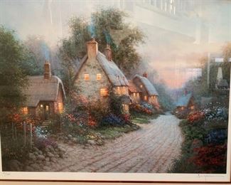 "Somerset Lane" Signed and Framed Limited Edition Giclee Print by Sergone; Includes Certificate of Authenticity