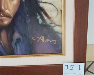 JS-1 ($300) Captain Jack Sparrow LE Giclee by John Alvin #183/295.  Comes framed with COA.  Measures 20" x 15" including frame