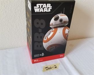 SW-2 ($125) Star Wars BB-8 App controlled/enabled droid by Sphero.  Brand new in box. Sells for $168 currently at Walmart.  