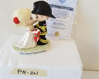 PM-201 ($40) Precious Moments LE "Our Love Is Fully Involved" comes in original styrofoam with COA (no box)