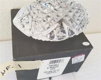 WF-1 ($75) Waterford crystal Limited Edition football, a tribute to the 1998 championship.  This is #1889/1998.  Measures 5" long.  Comes with original box and paperwork. 