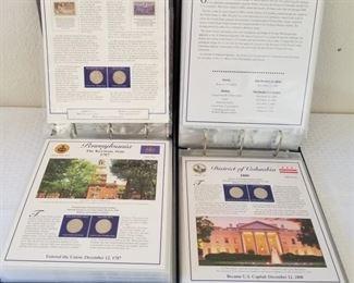 COIN-1 ($200) This is the 2 complete volumes of the Postal Commemorative Statehood Quarters Collection.  Includes all the states plus our protectorates.  