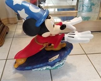 BFIG-7 ($150) Mickey Mouse as the Sorcerer's Apprentice surfing!  Measures 17"L x 8"w x 18"h.  Two pieces.  Great condition.