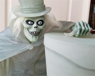 BFIG-5 ($300) This is the Hatbox Ghost from the Haunted Mansion.  He glows in the dark! He stands 24" tall with a 13" diam base.  A rare find and in great condition!