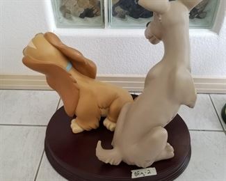 BFIG-2 ($175)  Lady and the Tramp Disney Big Fig in great condition! Stands 19"w x 15"d x 20"h.  Both dogs come off the heavy stand and can be placed however you choose.  