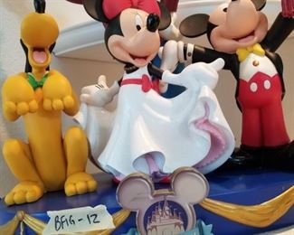 BFIG-12 ($200) Goofy, Pluto, Mickey and Minnie Mouse on Stage in the classic big fig "The 50th Happiest Celebration on Earth"!  Measures 18"w x 20"h.  Comes in 4 pieces to place characters any way you choose.  Very good condition!