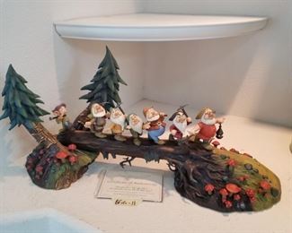 BFIG-11 ($900) Rare limited edition of the seven Dwarfs  in the forest in "Heigh ho Heigh ho it's Home from Work We Go"  #229/750. Measures 23"L x 12"h x 11"d.  No flaws.  Comes with COA, but no box.
