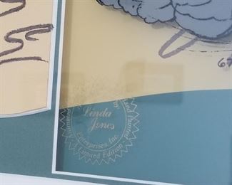 ($400) 1990 Warner Bros Large Cel "The Fanatic".  A limited Edition of #672/750, signed by Chuck Jones.  Comes framed.  Measures 39"w x 20.5"h