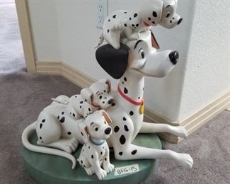 BFIG-15 ($250) "Pongo with Puppies" #95902 45th Anniversary of 101 Dalmations.  Measures 19.5"h x 20" long.  Some scratches to the base, see pics (dog covers them).  Pongo is in great condition!